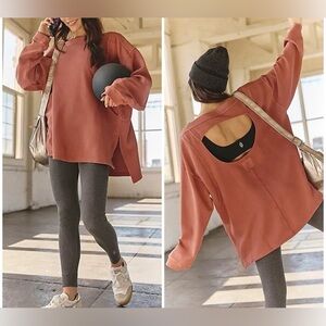 NWT Free People FP Movement It Takes Two Layer - fired clay terracotta - medium